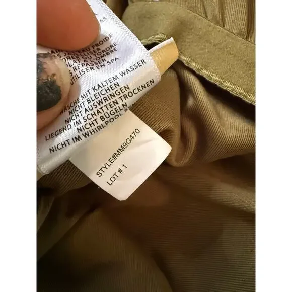 Michael Kors Radiant Chain Over the Shoulder One-Piece olive green size 12 - Picture 8 of 9